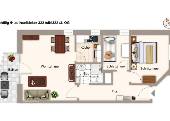 Hus Inselkieker Hus Inselkieker 322 * 쉴리그